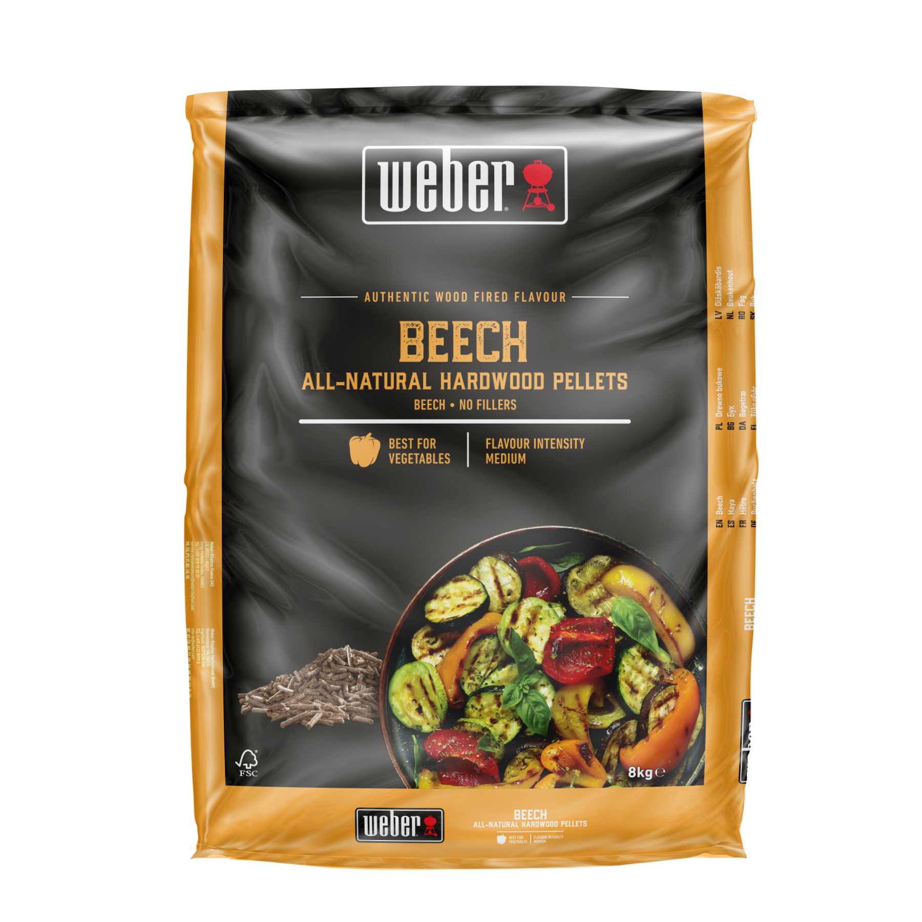 Weber 100 % natürliche Hartholzpellets aus Buchenholz - 8 kg 3401054
