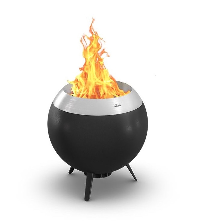 höfats MOON 55 Feuerkorb mit niedrigem Fuß Ø 54 cm für Brennholz und Pellets 01015