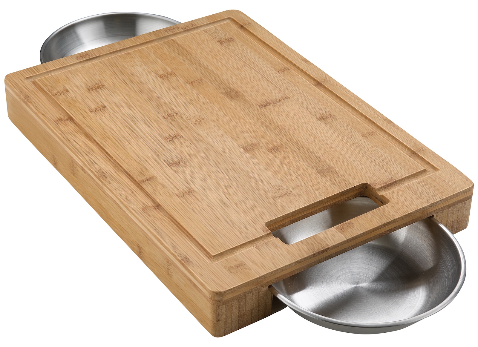 Napoleon PRO Schneidebrett Holzbrett Bambusbrett 33x46 cm Auffangschalen 70012