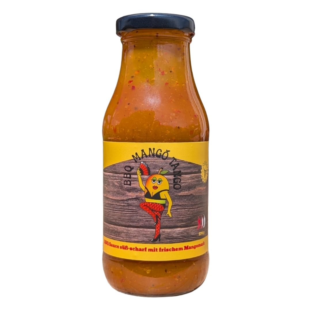 Kitchen Bastards Mango Tango BBQ Sauce - Süß-scharfe BBQ Sauce mit Mangomark 270 g