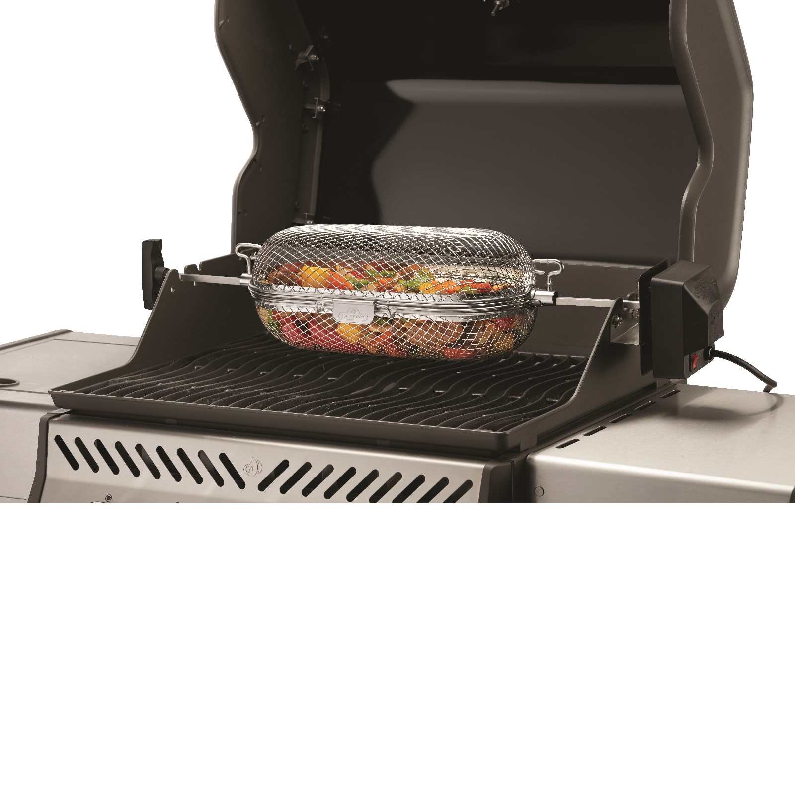 Napoleon Edelstahl-Grillkorb Rotisserie-Grillkorb für Drehspieße 64000