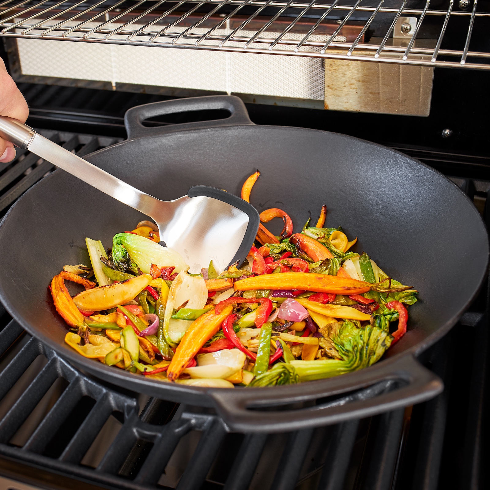 Rösle Wok Vario PRO Ø 36 cm Wokpfanne aus emailliertem Gusseisen 250409