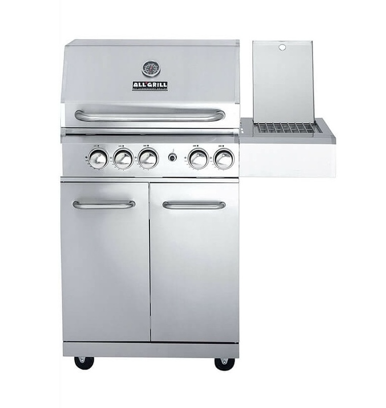 ALLGRILL Gasgrill ALLROUNDER M Modular Grundmodell 3 Brenner, Seitenkocher, Backburner (100303)