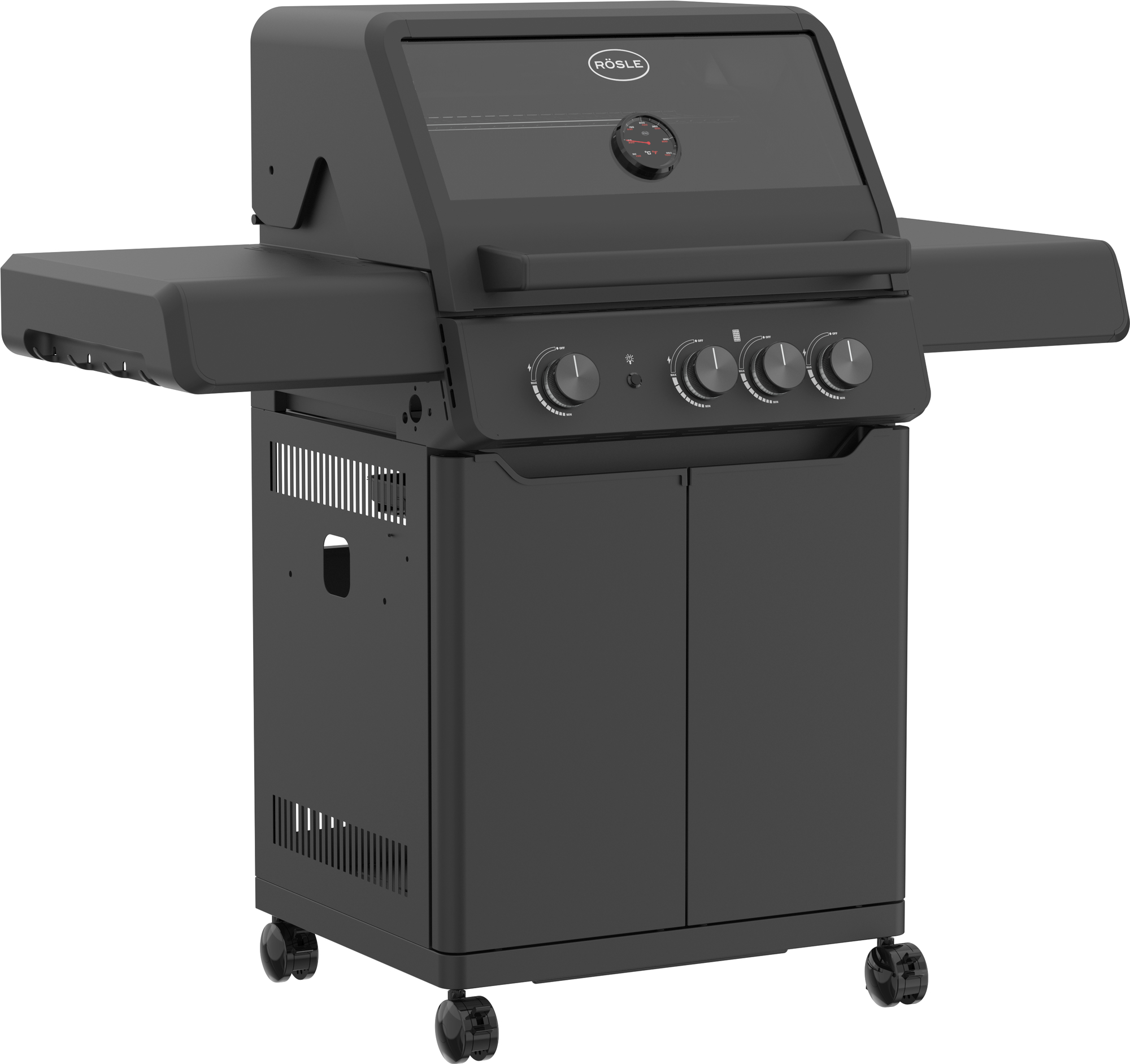 Rösle Gasgrill ALLFLAME Peer 3 Schwarz mit CRISPZONE 251051