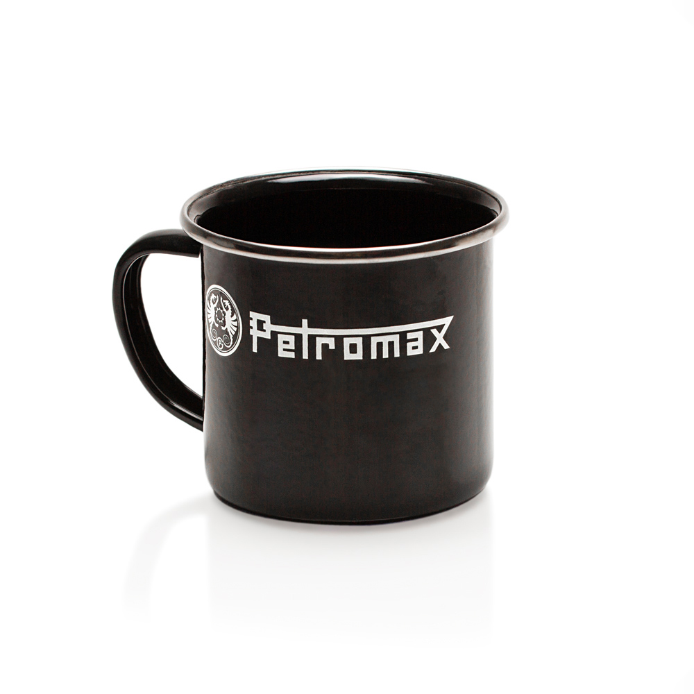 Petromax Emaille Becher schwarz 300 ml - Emaillierter Kaffeebecher perfekt für Camping & Outdoor