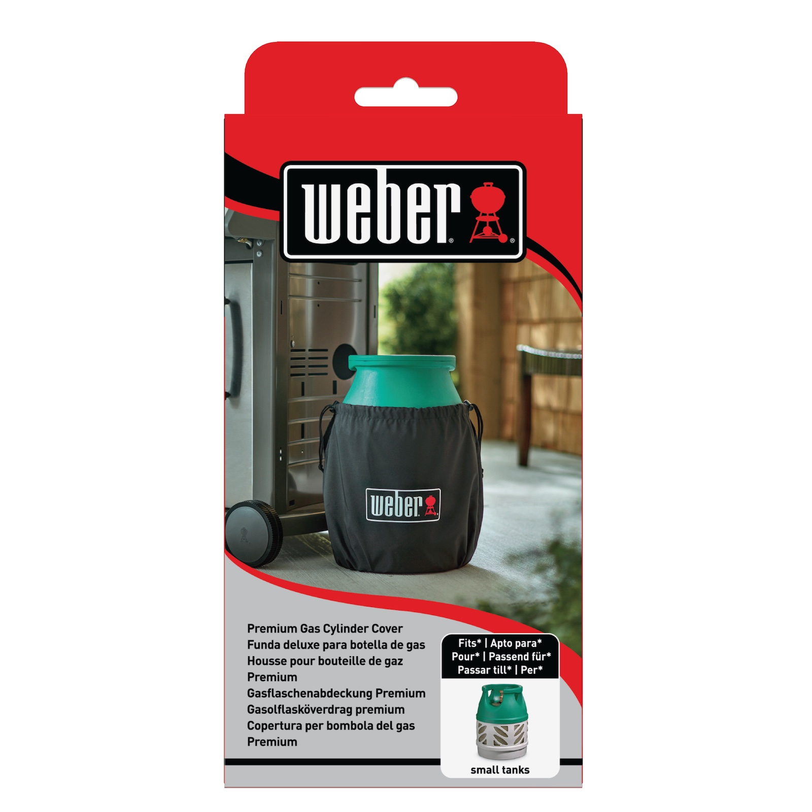 Weber Premium Gasflaschenabdeckung Gasflaschenschutzhülle klein 5 kg 7125