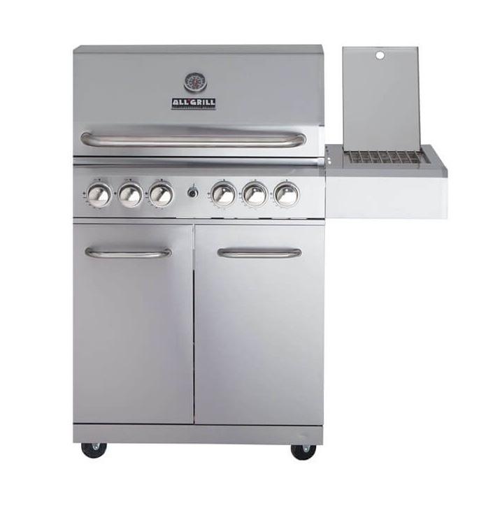 ALLGRILL Gasgrill ALLROUNDER L Modular Grundmodell 4 Brenner, Seitenkocher, Backburner (100304)
