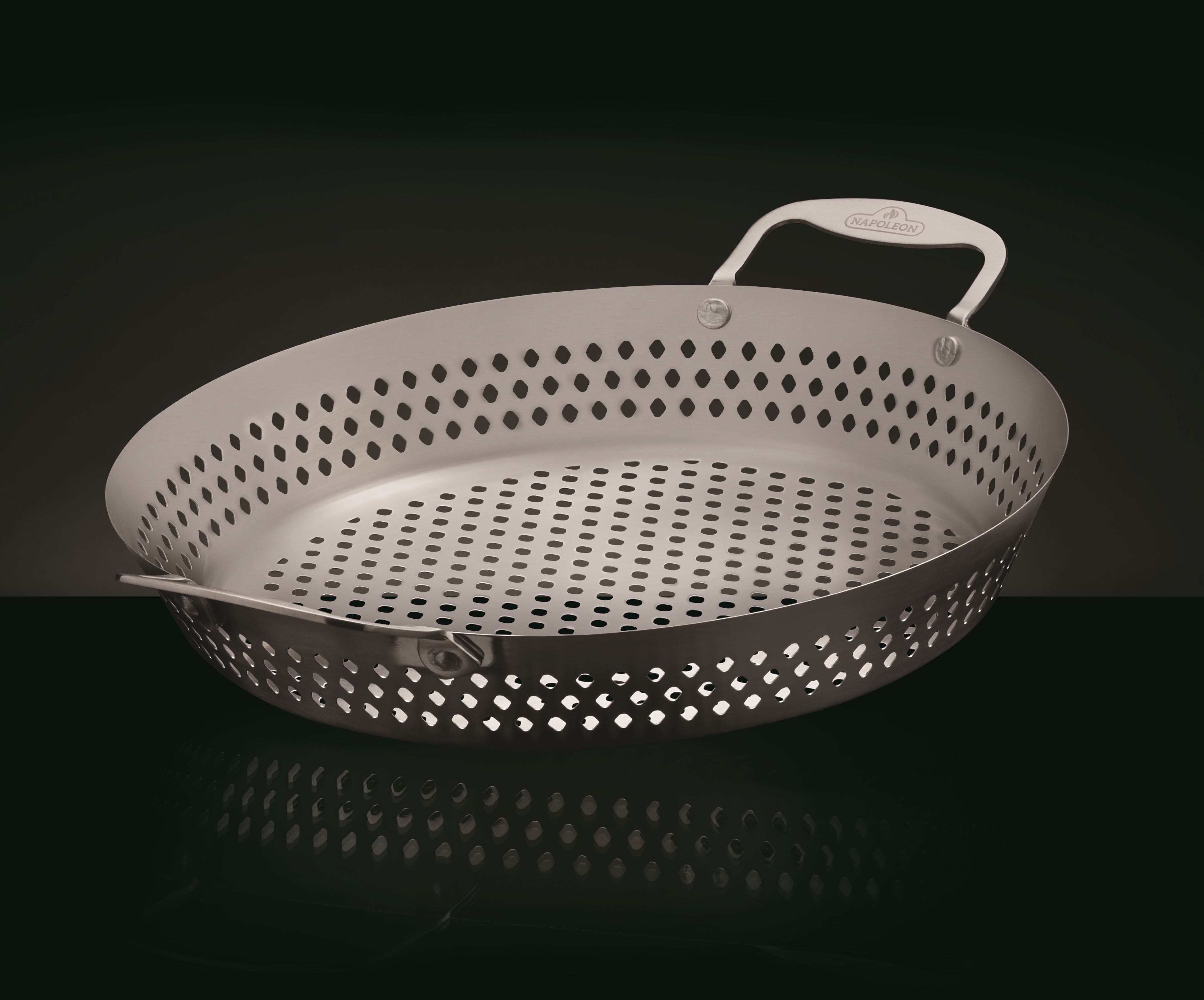 Napoleon Edelstahl Gemüsekorb Wok-Grillplatte Grill-Wok Grillpfanne 56027