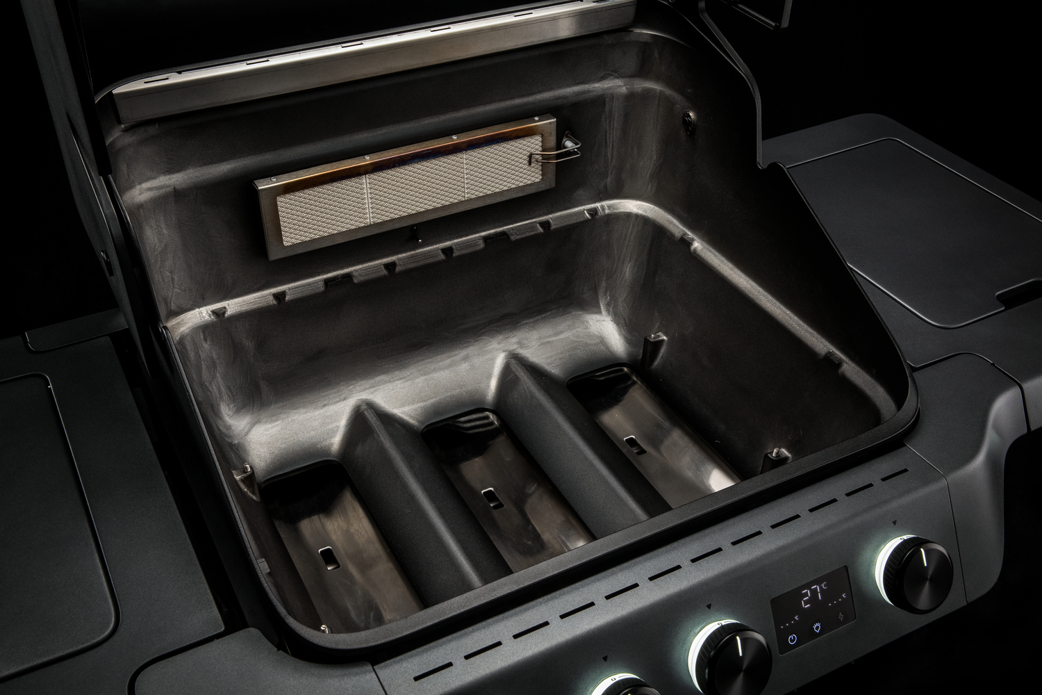 Rösle Gasgrill BLAZEFLAME Master 3 Schwarz mit PRIMEZONE, Backburner und Seitenbrenner 250600