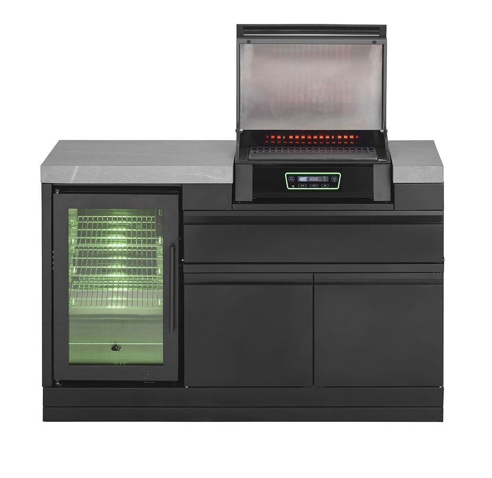 Grandpro Outdoorküche Backyard Bistro Küchenmodul mit E2-Elektrogrill G139E2GRYN