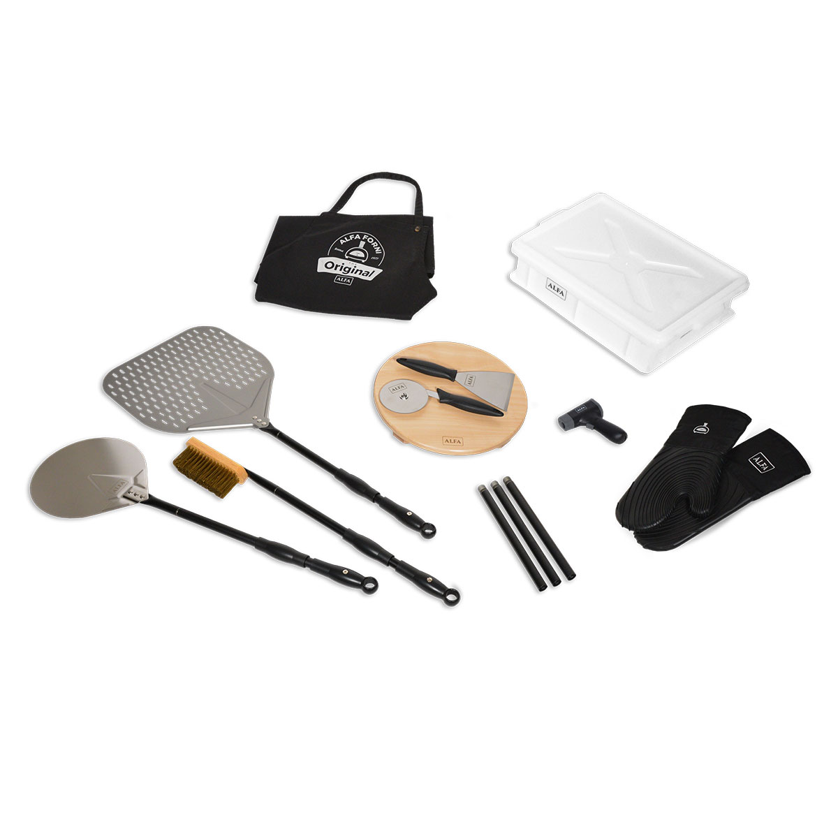 Alfa Forni Pizzaiolo Master Kit 12-teiliges Pizza Zubehör Set AC-SETPIZZA-M