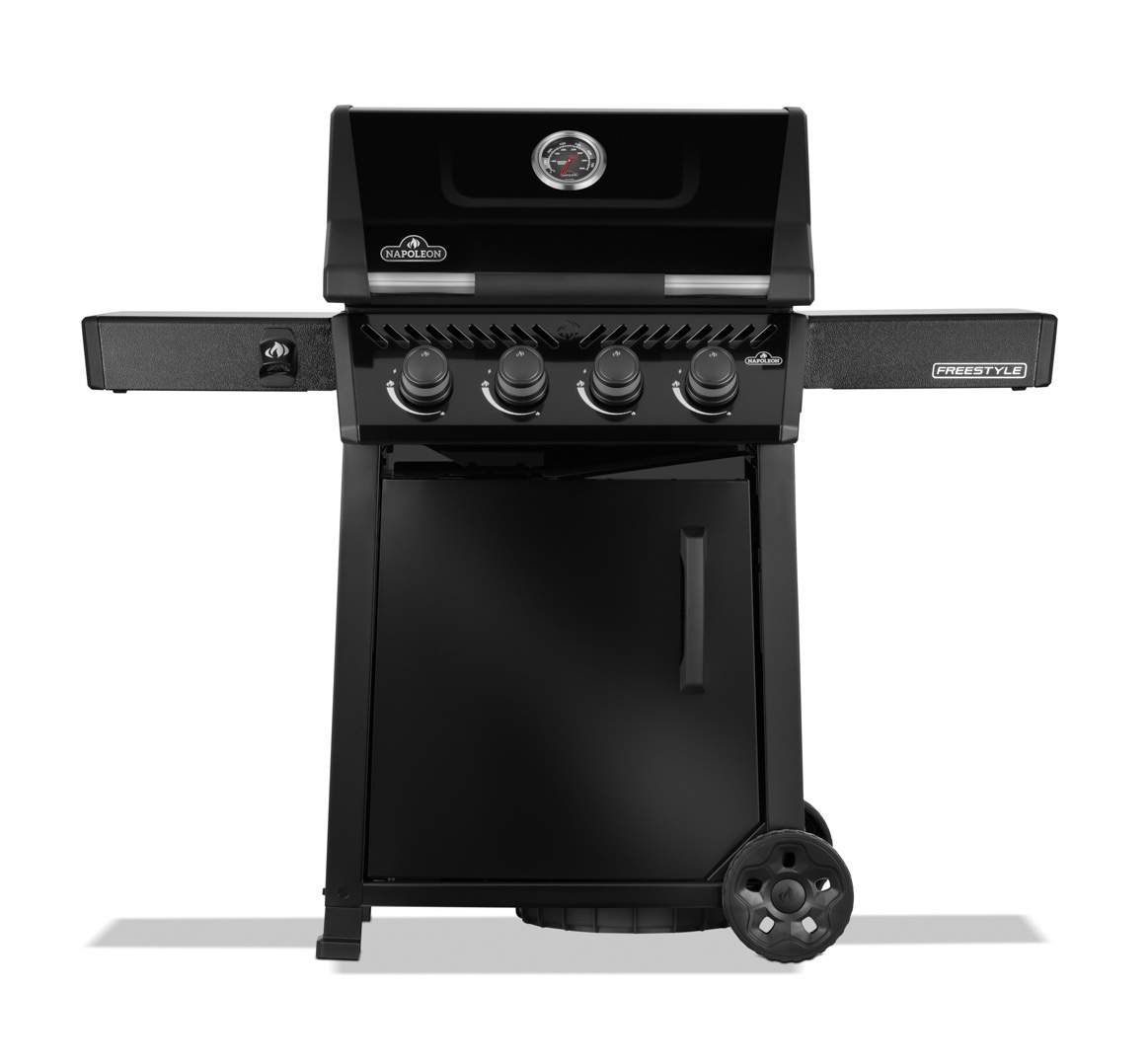 Napoleon Freestyle 425 Gasgrill Schwarz mit Tür 4 Brenner F425DPK-1-DE