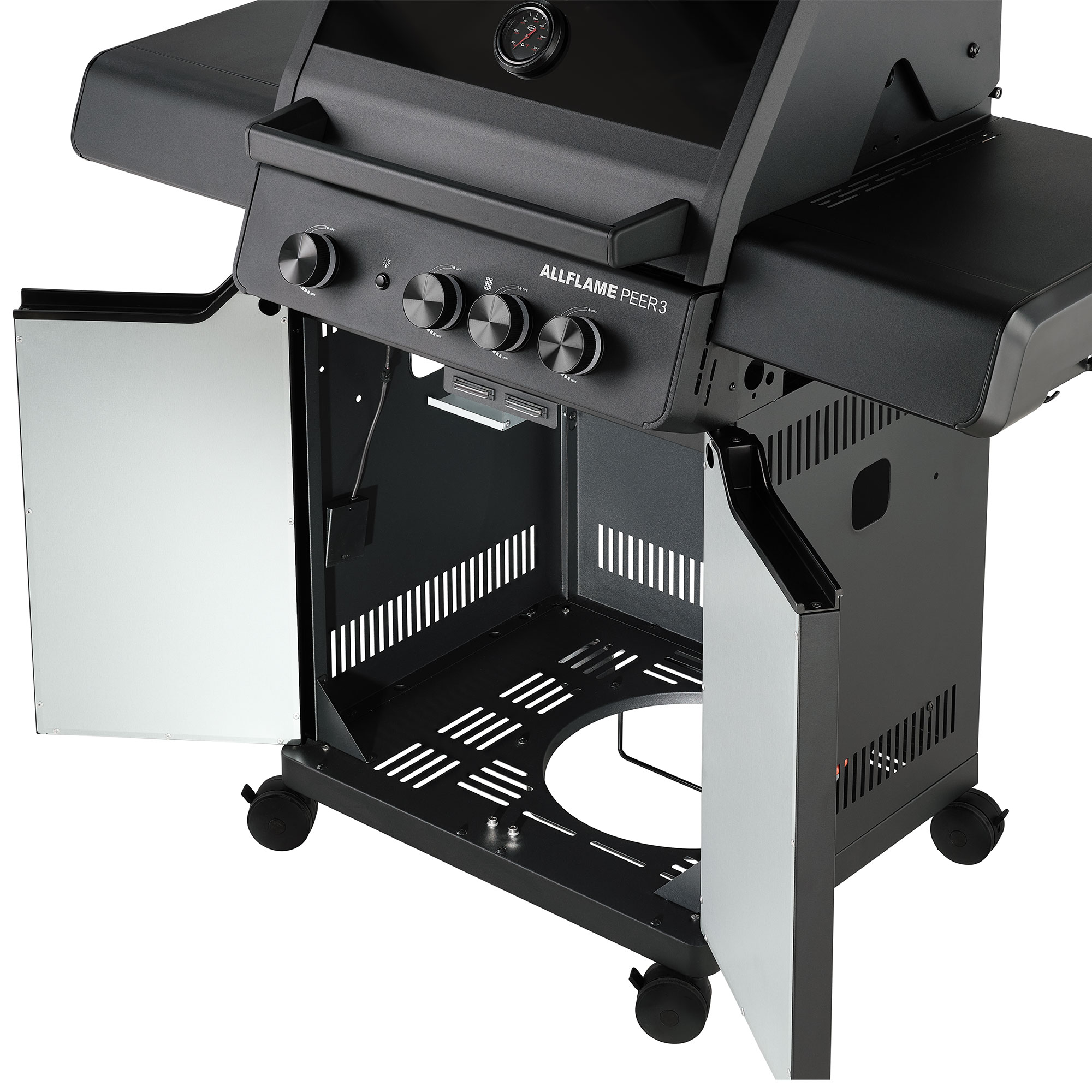 Rösle Gasgrill ALLFLAME Peer 3 Schwarz mit CRISPZONE 251051