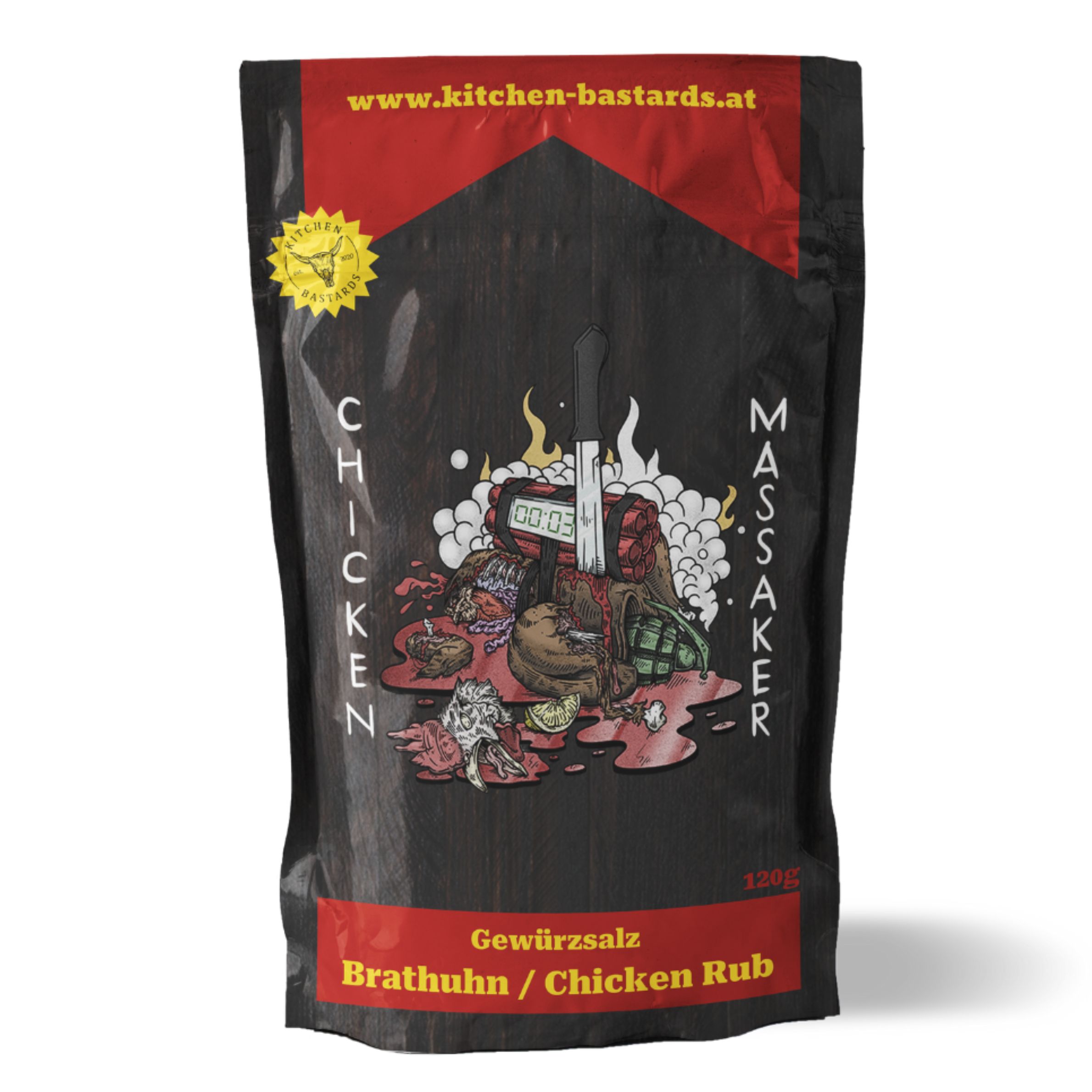 Kitchen Bastards Chicken Massaker - Brathuhn & Chicken Rub Gewürz 120 g