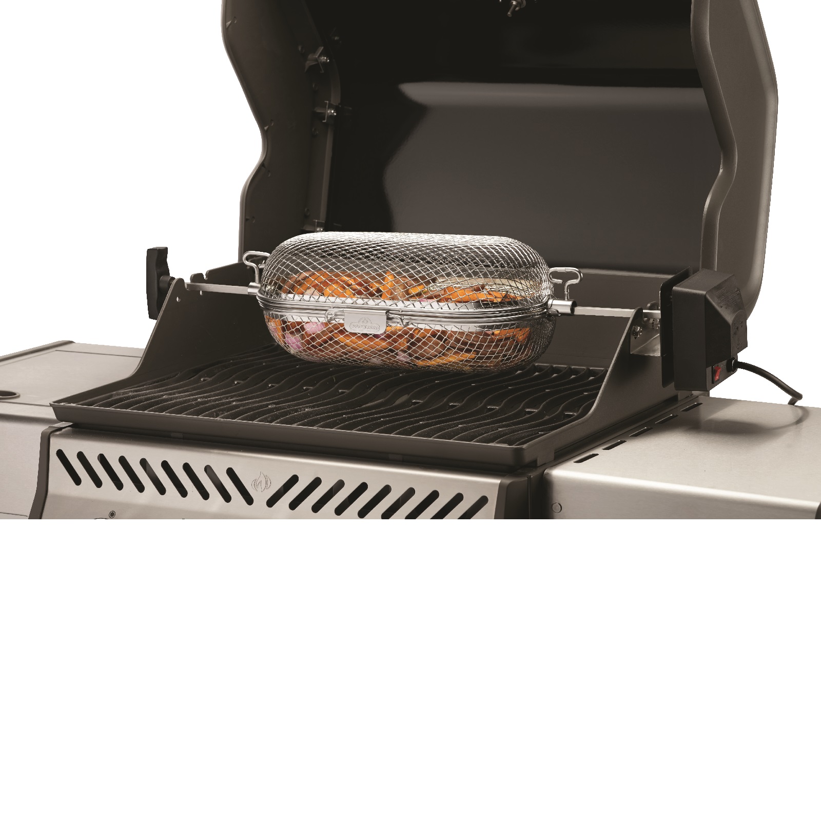 Napoleon Edelstahl-Grillkorb Rotisserie-Grillkorb für Drehspieße 64000