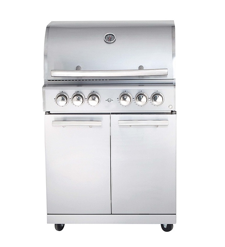 ALLGRILL Gasgrill CHEF L Edelstahl Modular Grundmodell 4 Brenner, Backburner (500904)
