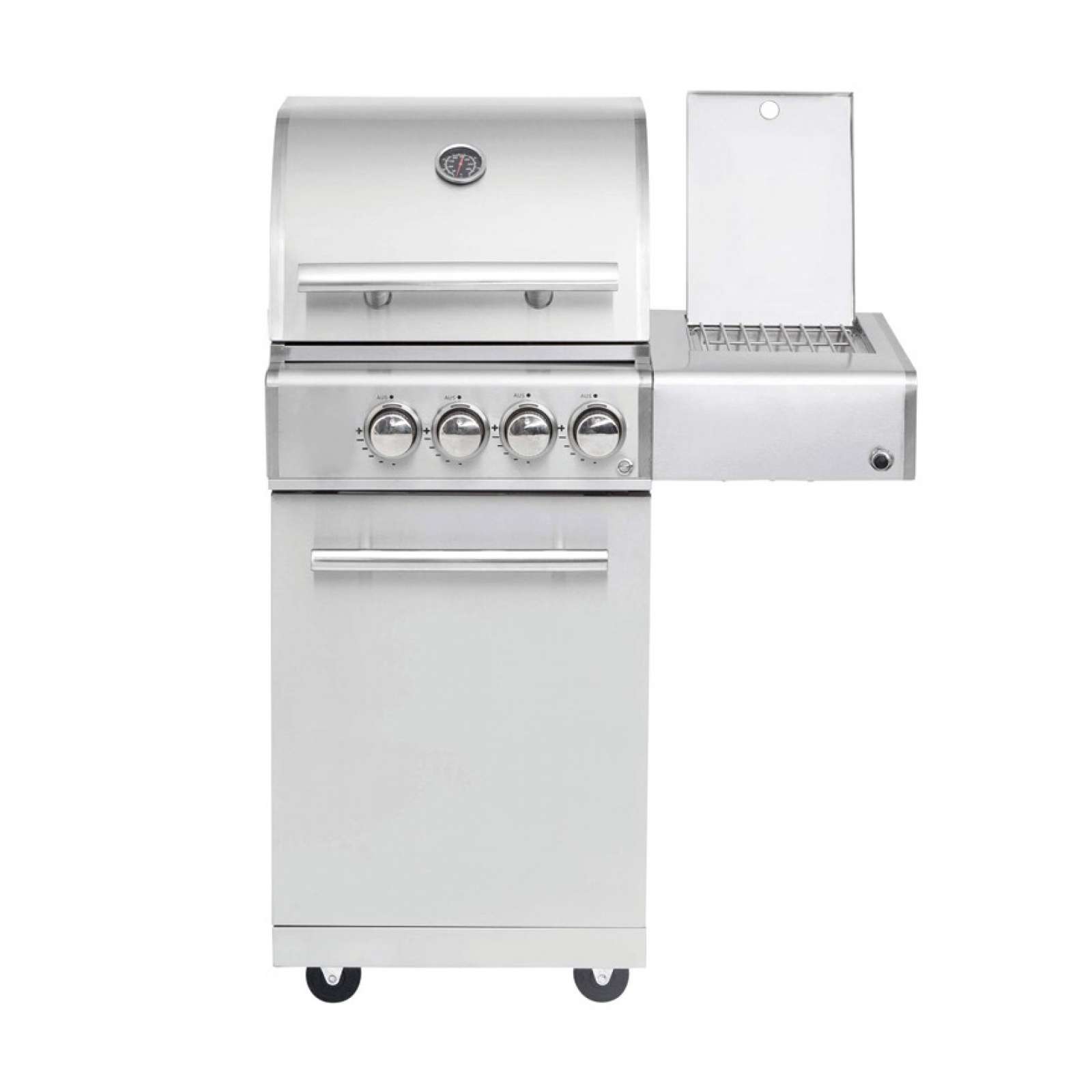 ALLGRILL Gasgrill CHEF S Edelstahl Modular Grundmodell 2 Brenner, Seitenkocher, Backburner (500902)