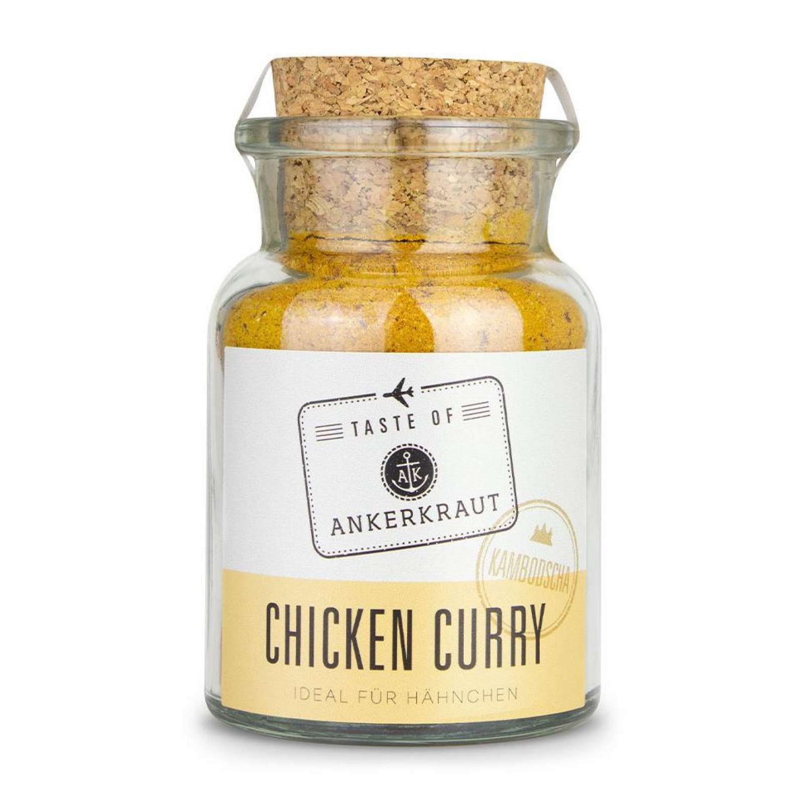 Ankerkraut Chicken Curry (Kambodscha) Gewürz Gewürzmischung im Korkenglas 85 g