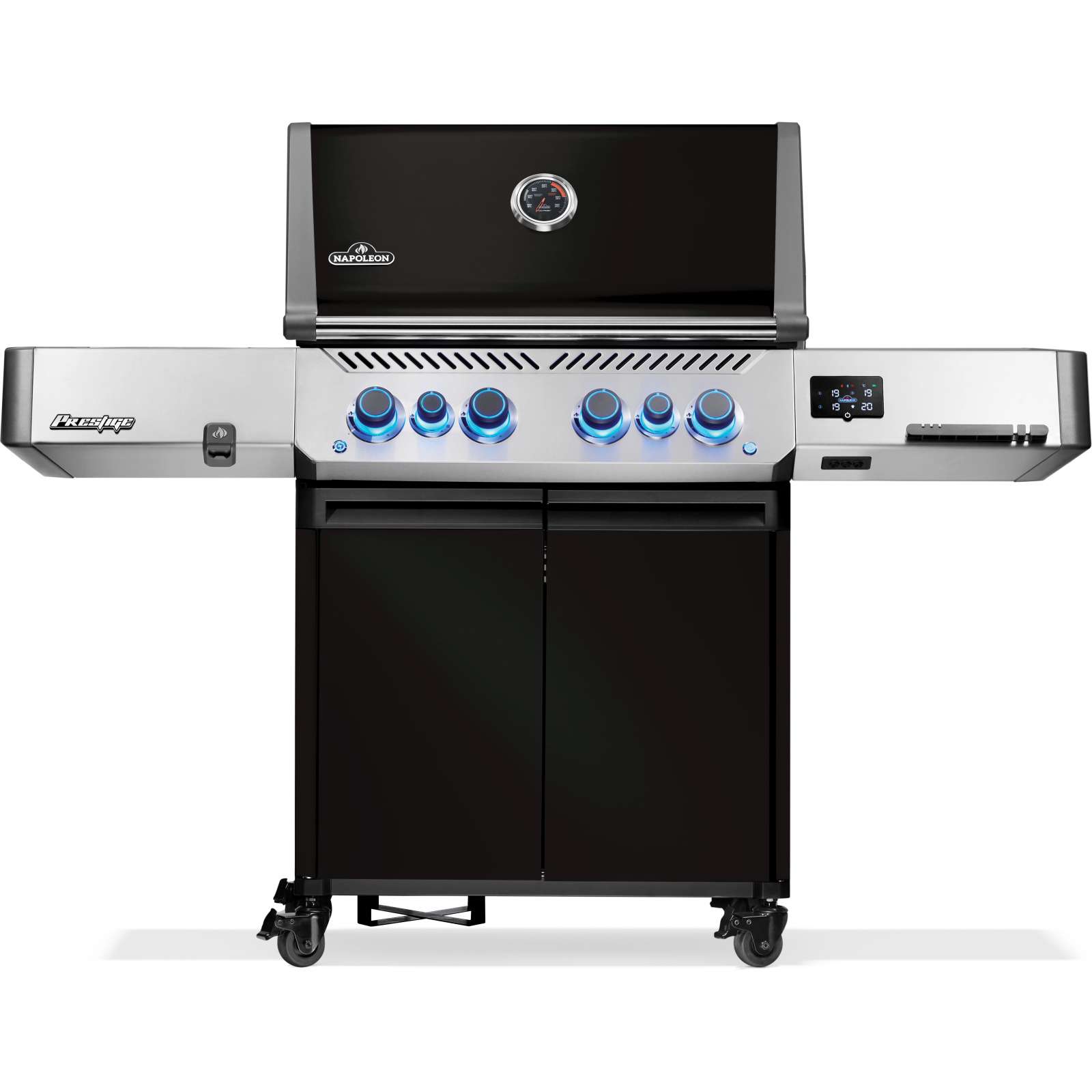 Napoleon Prestige 500 Connected Schwarz Gasgrill mit SIZZLE ZONE & Heckbrenner P500VXRSIBPK-DE