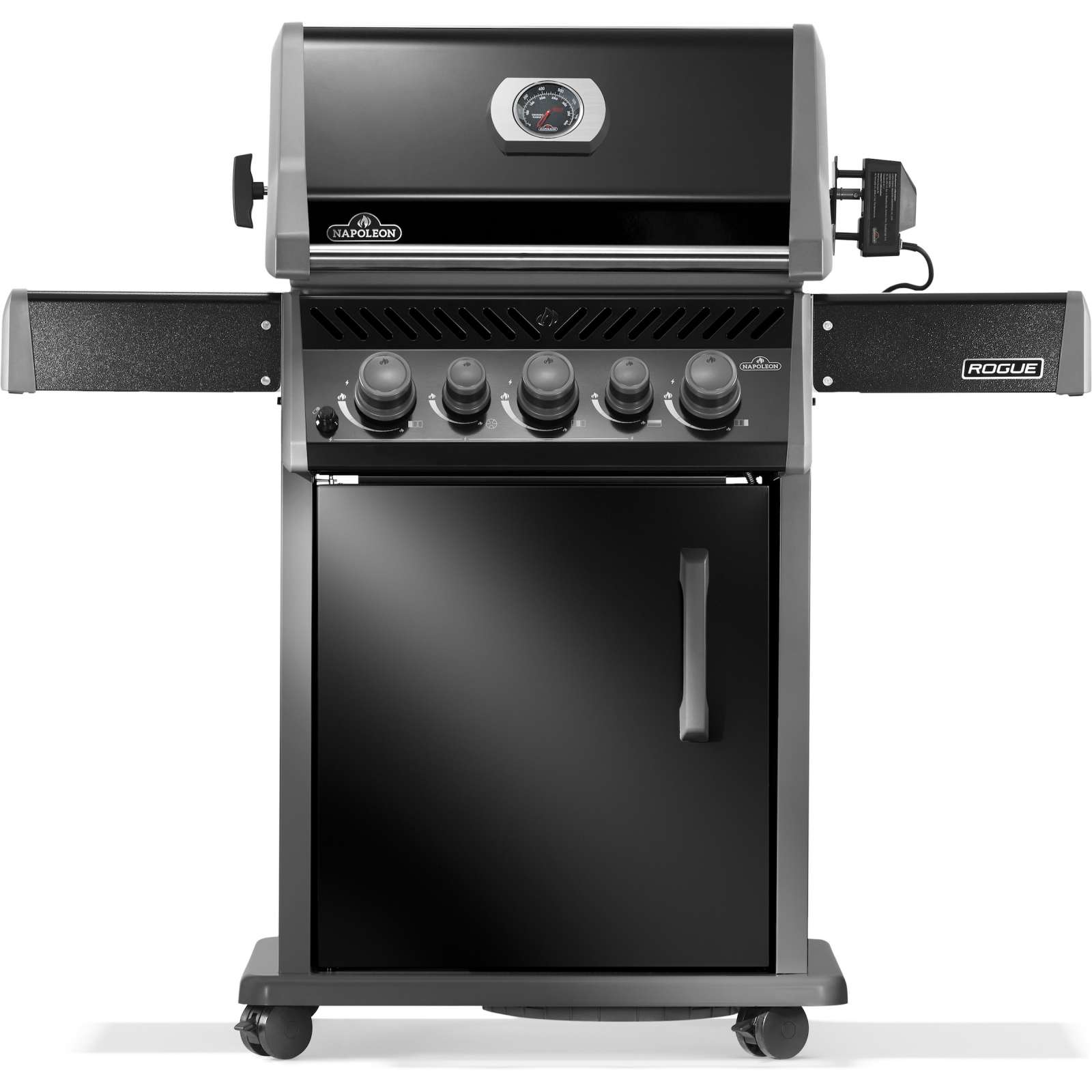 Napoleon Rogue RB 425 Schwarz Gasgrill mit Heck- & Seitenbrenner, inkl. Drehspieß RB425RSBPK-2-DE-R